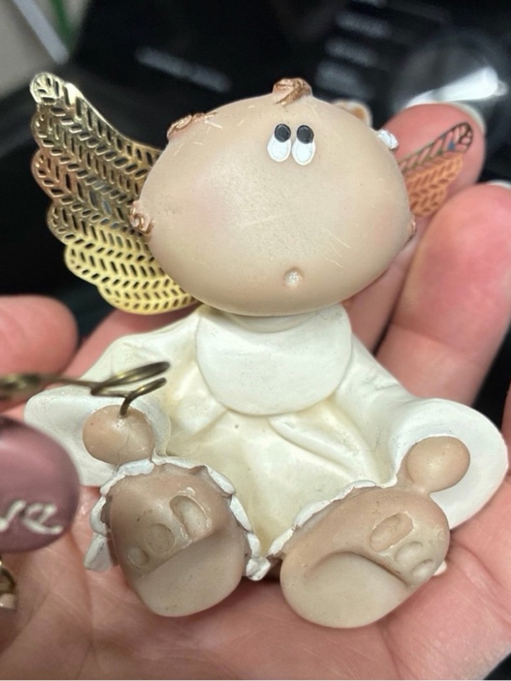 Angel Cheeks “love” figurine